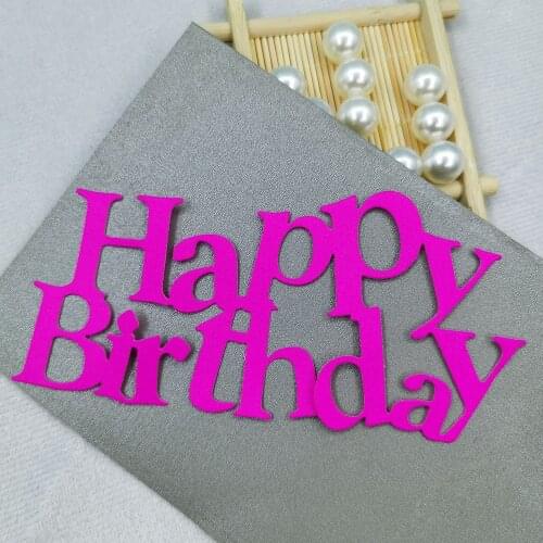 Happy Birthday Metal Cutting Dies Scrapbooking Embossing Folder for Card Making Craft Mold Photo Alum DIY Slimline Dies