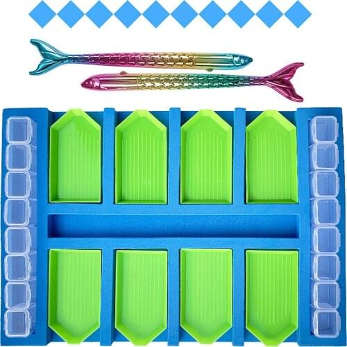 DIY Craft Point Drill Pen Storage Box Beading Storage Tray Diamond Painting Kit