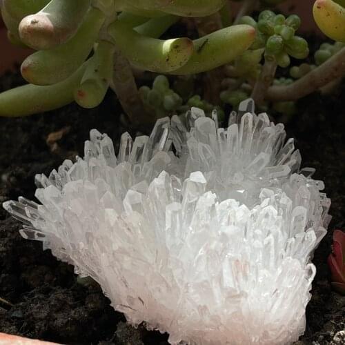 Natural Clear Quartz Crystal Cluster Minerals Chakra Reiki Stone Home Furnishing Decoration