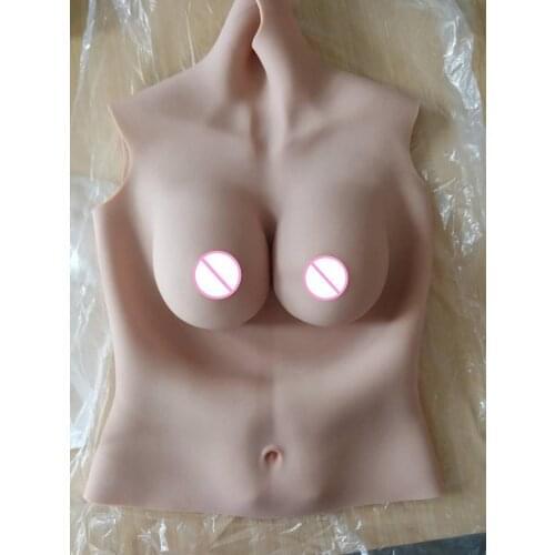 6G Upgrade New D CUP Halfbody Fake Artificial Boobs Realistic Silicone Breast Forms Crossdresser Shemale Transgender Drag Queen