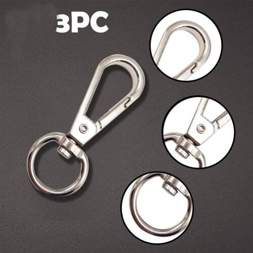 New Design 3PC Metal Solid Carabiner Clip Keyring Keychain Keyring Holder for Car / Key Finder Delicate New Gift for Adult