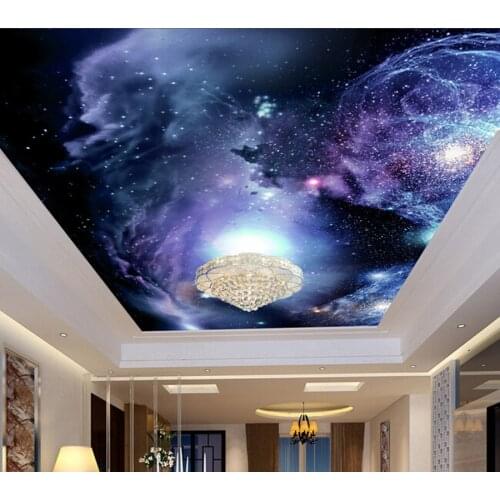 Custom wallpaper sky, the space of the stars in the living room of the living room bedroom wall waterproof pvc papel de parede