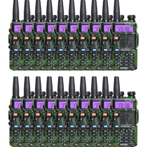 Wholesale 20 PCS Baofeng UV-5r Two way Radio uv5r UHF VHF Powerful walky talky FM Ham Radio Fast Delivery By DHL