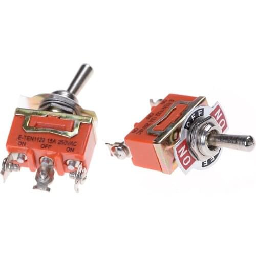 Orange SPDT 3 Terminal ON/OFF/ON Toggle Switch 15A 250V Toggle Switch High Quality 1PCS
