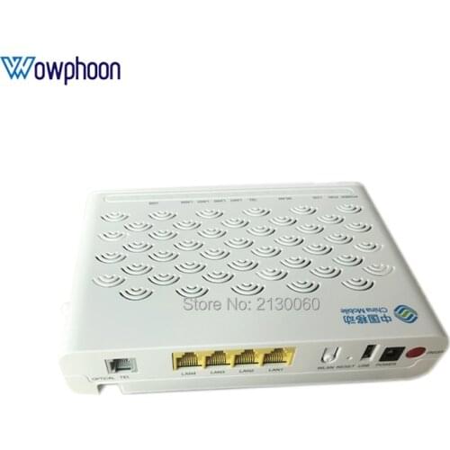 Original 100% new ZTE F623 GPON ONU/ONT with 1GE+3FE+1voice+1USB+WIFI,English interface with China mobile logo
