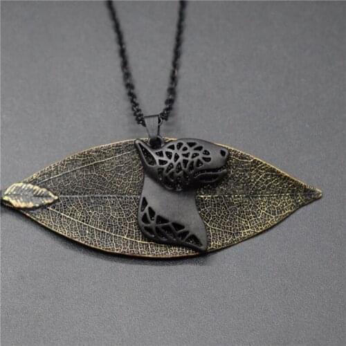 4 Colors New Bull Terrier Charm Necklace Trendy Metal Dog Jewellery Bull Terrier Pendant Necklace Women