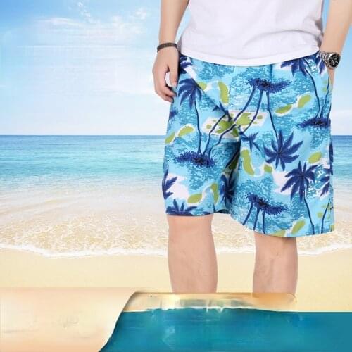 Beach Mens Large Size Quick Drying Thin Five Mens Shorts Sports Leisure Flower Pants Burst Mens Shorts