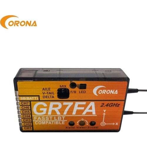 CORONA GR7FA 7CH S.BUS Receiver With Gyro Compatible Futaba FASST Transmitter FPV Airplane
