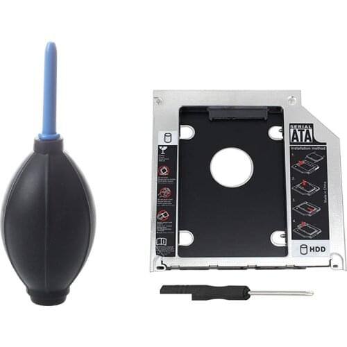 Retail 1Pcs Rubber Air Dust Blower Cleaner Pump for Removing Dust Off Camera Lens S6 & 1Pcs Hard Drive Caddy Tray 9.5Mm Universa