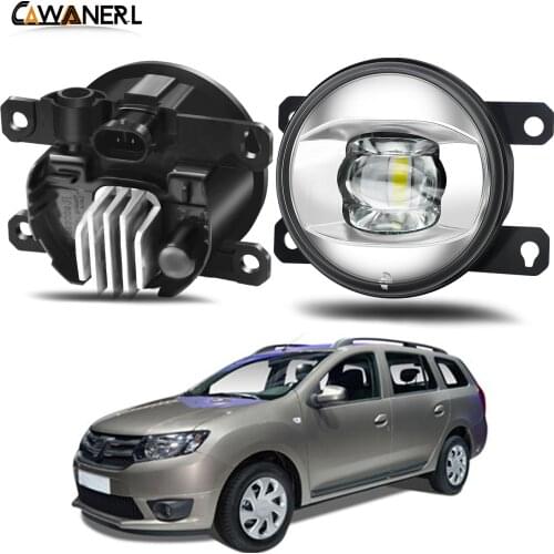 Fog Light Assembly H11 Car Right + Left Side LED Lens Fog Lamp Daytime Running Light 30W 8000LM 12V For Dacia Logan 2004-2015