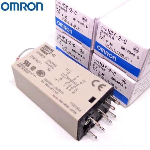 OMRON TIME RELAY H3Y-2 -C 24VDC 220VAC 110VAC 1S 5S 10S 30S 60S 3M PYF08A-E new and original OMRON TIME RELAY