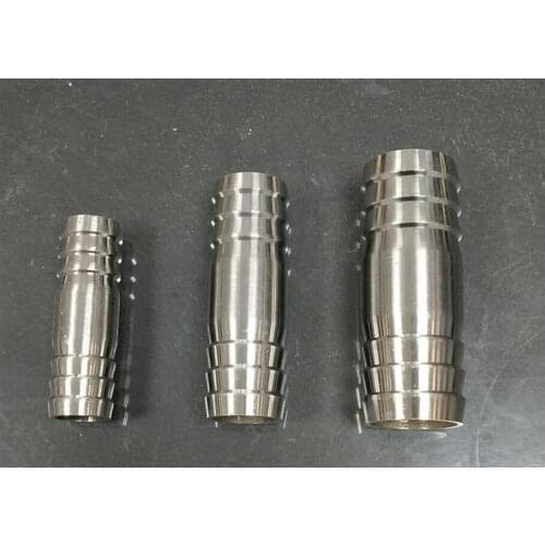 2pcs 25/32mm outer diameter double head leather hose joint 304 stainless steel tube pipe connector interface port pagoda