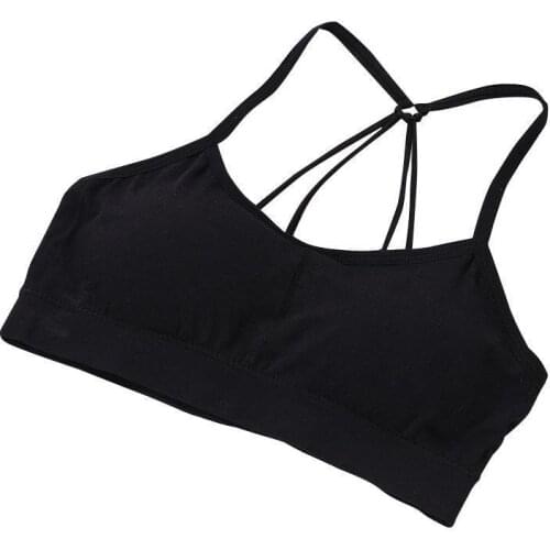 Sports underwear womens anti-glare no steel ring cross camisole with lace beauty back wrapped chest