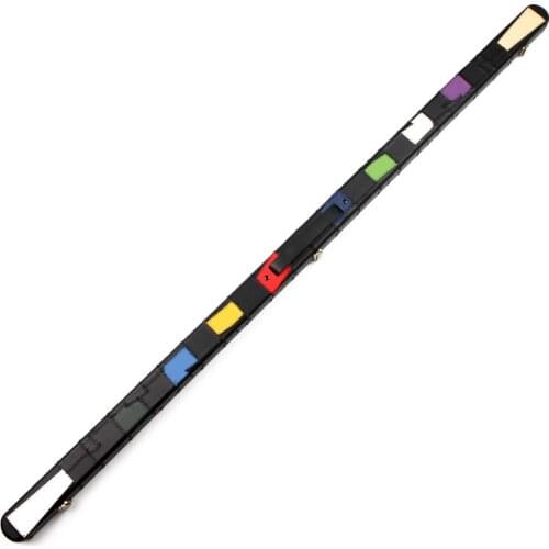 Weichster Deluxe Multi-Color Patch Design 1Piece Slimline Thin Snooker Cue Hard Case
