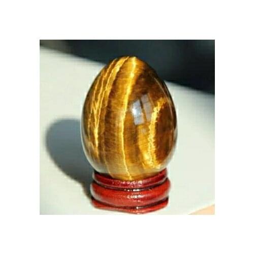 1pcs 4-5cm Natural yellow tiger eye crystal egg with natural quartz healing vein reiki ball decoration