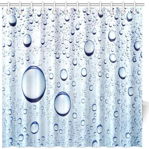 Water Bubbles Shower Curtain, Water Drops Polyester Fabric Bathroom Shower Curtain Extra Long Waterproof Shower Curtains