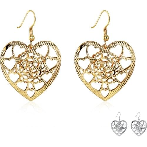 ZEMIOR Heart Shaped Creative Design Earrings For Women Fashion Jewelry Vintage Earring Special Sale Counter Quality Best Sell