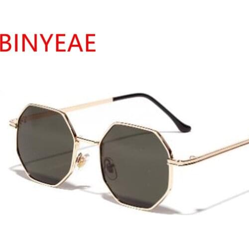 Retro Polygon Sunglasses For Women Gold Black Small Metal Driving Glasses Men Shades 2020 Trends Eyewear UV400