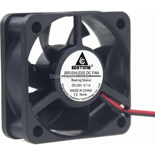 10Pcs/Lot Gdstime 5cm 50x50x20mm DC 24V 50mm 2Pin Mini Cooler Radiator Motor Cooling Fan