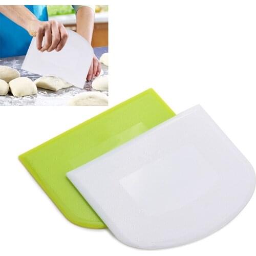 2 Pcs Dough Scraper Bowl Scraper Kitchen Supplies Baking Tools Cutter Multi-Purpose Tools For Bread Dough