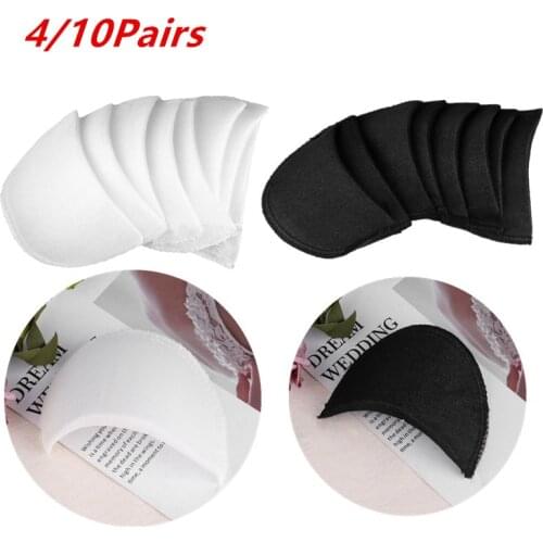 4 Pairs/10Pairs Soft Padded Inserts Shoulder Pad Covered Set-in Foam Shoulder Pads for Blazer T-Shirt Clothes Sewing Accessories