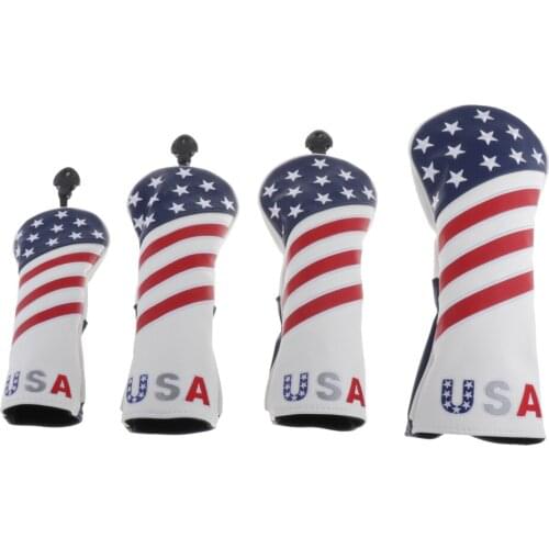 4pcs/Set Waterproof Portable Sports Golf Headcover No. 1/3/5/UT