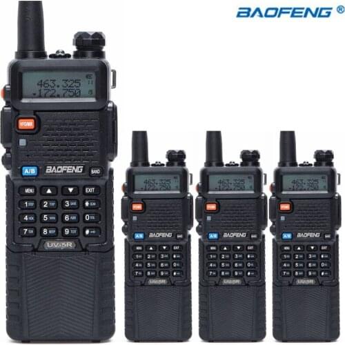 4PCS Baofeng UV-5R 3800 Walkie Talkie 5W Dual Band UHF 400-520MHz VHF 136-174MHz Two Way Radio portable Walkie Talkie Ham radio