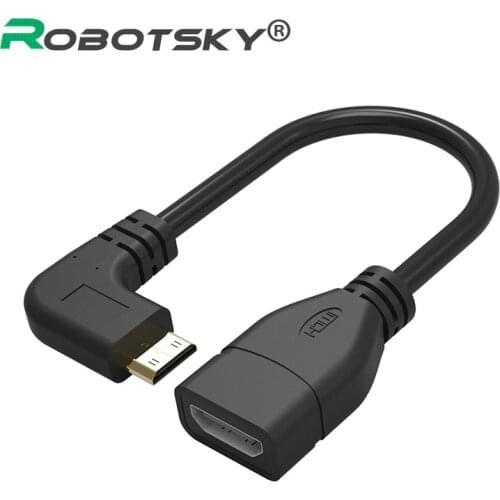 90 Degree Right Angled male to HDMI-compatible female cable Gold Plated for HDTV 1080p PS3 Evo HTC Vedio
