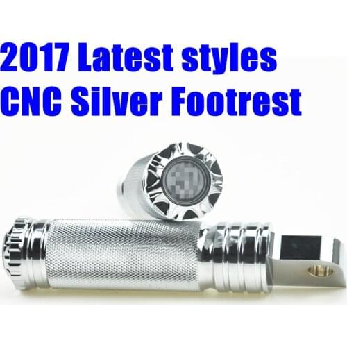 Free Shiping 2017 Latest Styles Universal Silver Full Footrest Foot Peg fit for Harley Sportster Touring Dyna Softail Custom