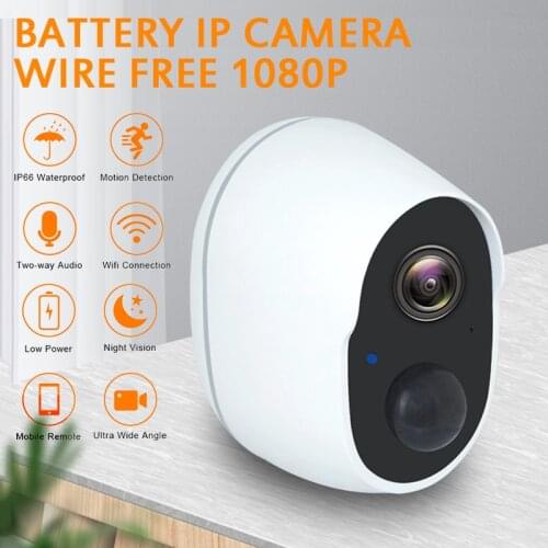Wifi Outdoor Camera 1080P Rechargeable Battery Wireless IP Camera Night Vision PIR Infrared Detection Wifi 2.4G Security Camera