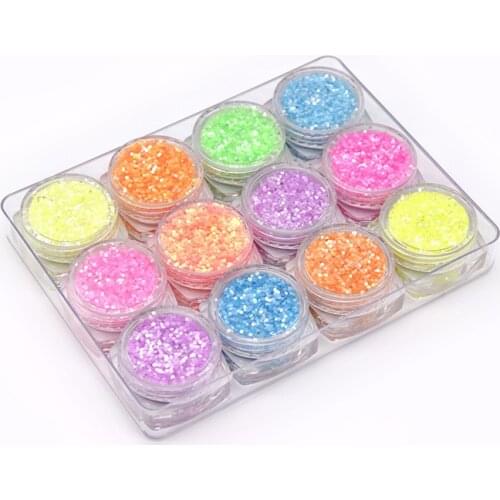 Shift color glitter 12 colors set Glitter eyeliner sets Make up glitter set for Nail makeup Craft DIY Accessories