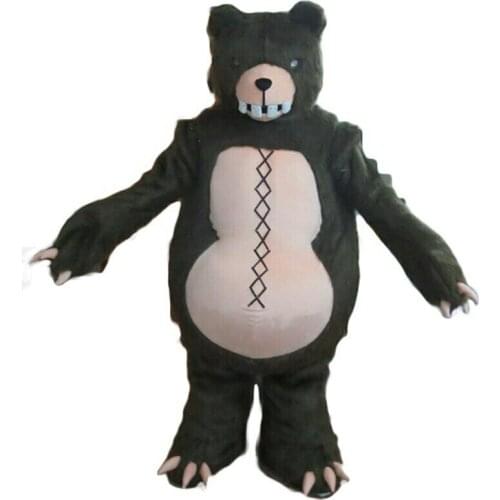 Halloween Black Bear Mascot Costume Cosplay Animal Cartoon Cosplay Party Game Fancy Dress Clothing Carnival Adults Advertising