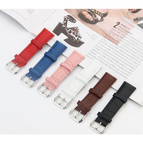 MEIKANGHUI Leather Watch Band for women 12 13 14 15 17 18 19 20 22 24 mm Replacement Wrist Watch Bracelet Moda feminina 2018