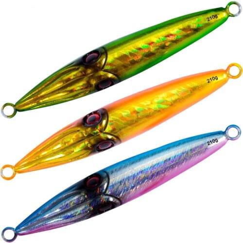 Metal Slow Jig Cast Spoon 210G 14CM Artificial Bait Shore Fishing Jigging Lead Metal Fishing Lure Jigging Lure Fishing Tackle