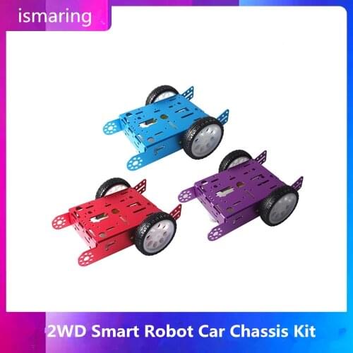 2WD Aluminum Car New Education Toys Robot Intelligent Car Alloy Chassis 2WD Smart Robot Car Chassis Kit DIY MBOT Car