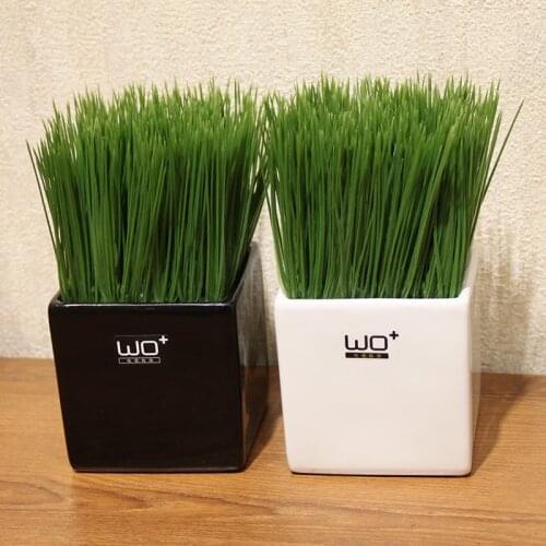 New Fresh green Artificial flowers Potted plants Ceramic vase bonsai potted home decor party supplies wedding decoration