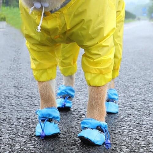 Waterproof Winter Pet Dog Shoes Anti-slip Rain Snow Boots Footwear Thick Warm For Small Cats Dogs Puppy Dog Socks Booties