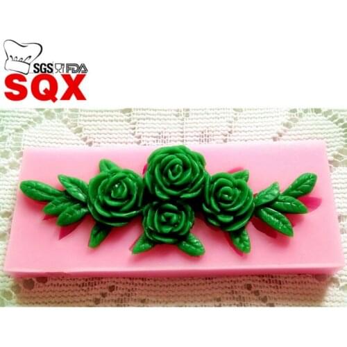 Food-Grade silicone molds for cake decorating flower fondant mold party handmade rose decoration tools F0010HM60 SQ1406