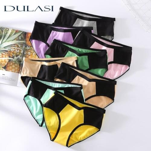Sexy Panties For Women Comfortable Cotton Underwear Mid Rise Patchwork Lingrie Wholesale Large Size M-5XL DULASI Fashion