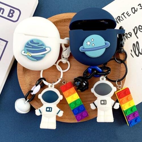 Cartoon Astronaut Silicone Case For OnePlus Buds TWS Bluetooth Earphone Charging Box Shockproof Soft Cover For OnePlus Buds