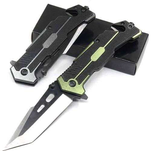 Folding Pocket Knife 8.46'' Survival Tactical Knife 440C Steel Blade Camping Outdoor Self-defense Hunting Knives EDC Multi Tools