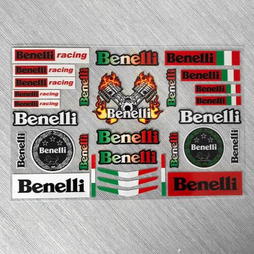 Reflective Benelli racing Motorcycle Helmet Stickers Tank-pad Side Box Decorative deca Decals For TMXK 250 500 502 600 Italy
