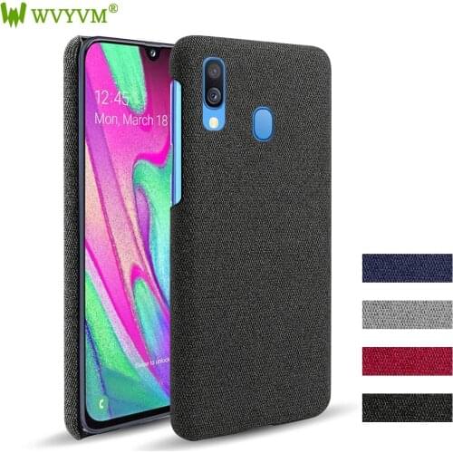 For Samsung A40 A30 A70 Cloth Canvas Pattem Stand Leather Case Protective Shell Cover For Galaxy A50 A20 A60 A10 Phone Case