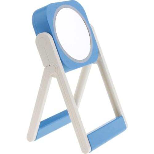 LED Lighted Makeup Mirror Beauty Stand Bathroom Mirror Cosmetic Foldable