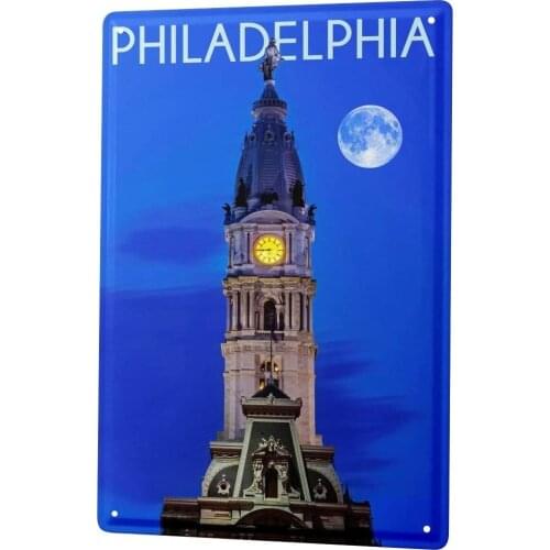 SINCE 2004 Tin Sign Metal Plate Decorative Sign Home Decor Plaques Travel Kitchen Philadelphia USA