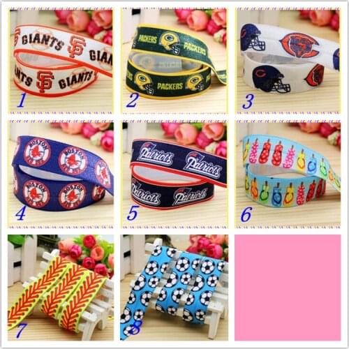 1'' Free shipping Fold Elastic FOE slipper ball printed headband headwear diy decoration wholesale OEM 25mm D151