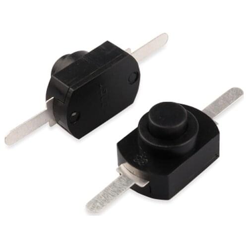 10pcs/lot 12*8MM DC 30V 1A Black On Off Mini Push Button Switch for Electric Torch 1208YD Self Locking