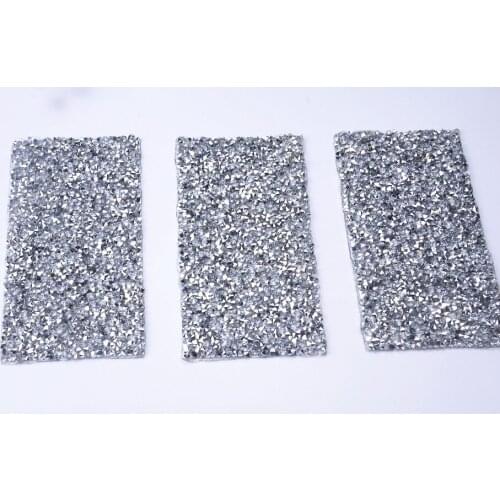 10pcs/lot rectangle crystal hotfix rhinestone motifs iron on rhinestone patches applique for clothing shoe Mobile phone shell