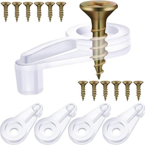 2021 new 10pcs Glass Door Retainer Clips Plastic Glass Panel Retainer Clips Mirror Clips With Screws For Cabinet Door