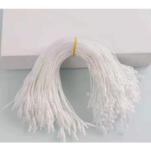 1000pc Plastic Label Tag Rope Polyester Bullet Sling Clothing Accessories Diy Tag Rope Hanging Pellets Spring Lock Pin Fasteners